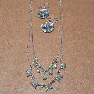 2 necklaces & earrings set